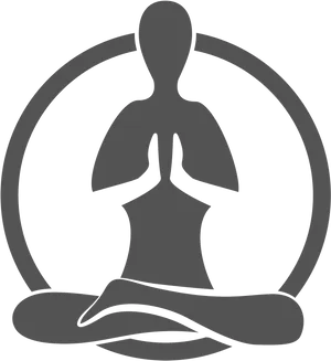 Namaste Yoga Pose Silhouette PNG image