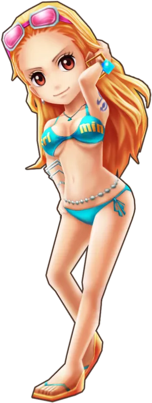 Nami One Piece Summer Outfit PNG image