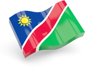 Namibia Flag Waving PNG image