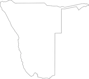 Namibia Outline Map PNG image