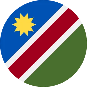 Namibian Flag Graphic PNG image