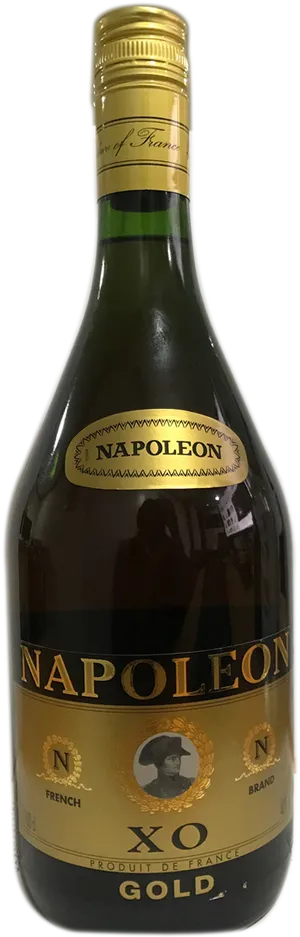 Napoleon X O Gold Brandy Bottle PNG image