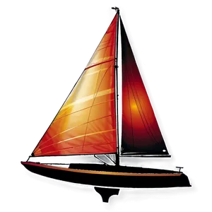 Napoli Sailboat Sunset PNG 40