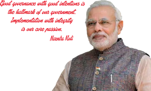 Narendra Modi Good Governance Quote PNG image