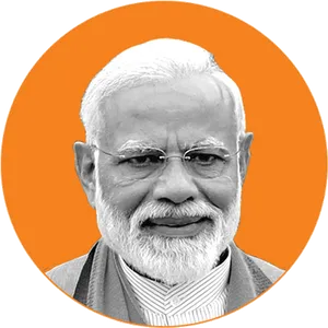 Narendra Modi Portrait Icon PNG image