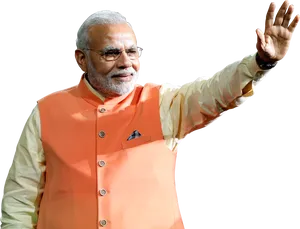 Narendra Modi Waving Gesture PNG image