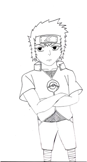 Naruto Character Sketch PNG image