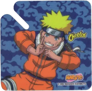 Naruto Cheetos Promotional Card PNG image