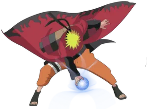 Naruto_ Performing_ Rasengan PNG image