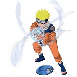 Naruto Performing Rasengan PNG image