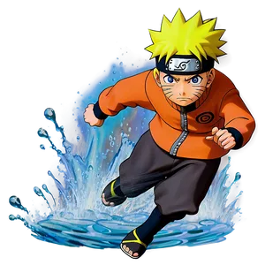 Naruto Running On Water PNG Vku17 PNG
