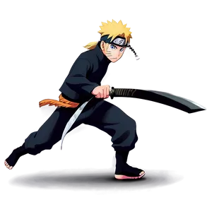 Naruto Running With Kunai PNG Dbg40