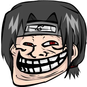 Naruto Troll Face Mashup PNG image