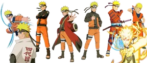 Naruto Uzumaki Evolution With Rasengan PNG image