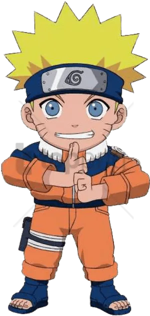 Naruto Uzumaki Ready For Action PNG image