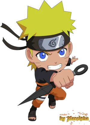 Naruto Uzumaki Readyfor Battle PNG image