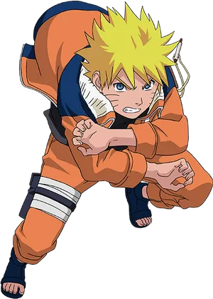 Naruto Uzumaki Readyfor Battle PNG image