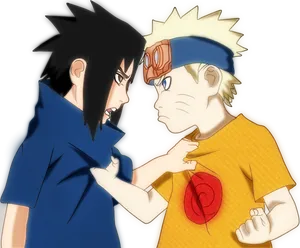 Naruto_vs_ Sasuke_ Confrontation PNG image
