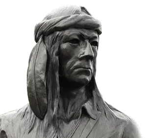 Native American Chief Sculpture PNG image