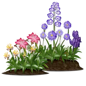 Native Plant Flower Bed PNG 06272024 PNG