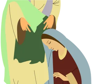 Nativity Scene Maryand Joseph PNG image