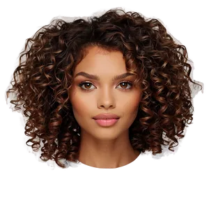Natural Curly Hairstyle PNG 05242024