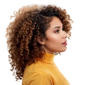 Natural Curly Hairstyle PNG Mua39