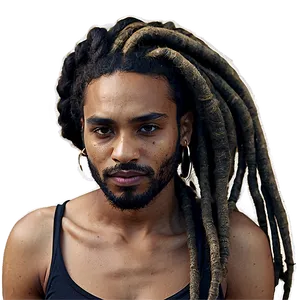 Natural Dreads Look Png 05242024 PNG image