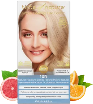Natural Platinum Blonde Hair Color Product Packaging PNG