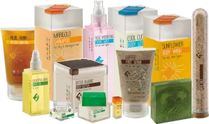 Natural Skincare Products Collection PNG image
