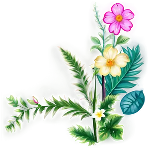 Nature Flower Border PNG Cxe
