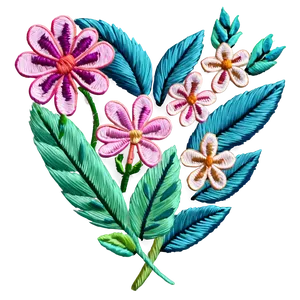 Nature Inspired Embroidery PNG She