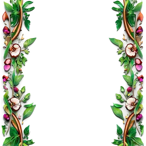 Nature Inspired Line Border PNG 27