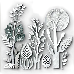 Nature Inspired Paper Cut Out Artwork Png 06282024 PNG image