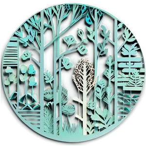 Nature Inspired Paper Cut Out Artwork Png 06282024 PNG image