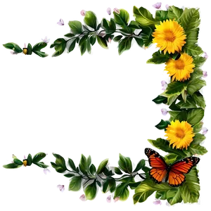 Nature Inspired Photo Border PNG 06262024