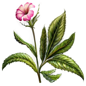 "nature's Sketch: Detailed Flower PNG" A