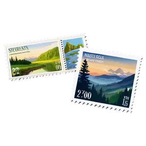 Nature Scenery Postage Stamp PNG 69 PNG
