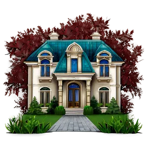 Nature Surrounded Mansion PNG 05242024 PNG