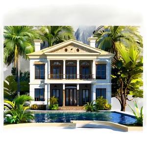 Nature Surrounded Mansion PNG 13 PNG