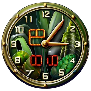 Nature Themed Clock Clipart PNG Nqn97 PNG