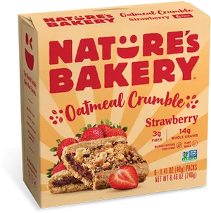 Natures Bakery Oatmeal Crumble Strawberry Box PNG image