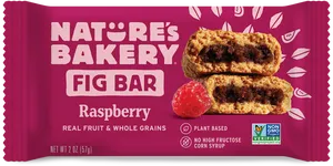 Natures Bakery Raspberry Fig Bar Packaging PNG image