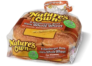 Natures Own Whole Wheat Hamburger Buns Package PNG image