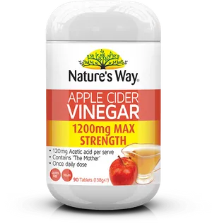 Natures Way Apple Cider Vinegar Supplement PNG image