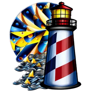Nautical Lighthouse Design Png 05242024 PNG image