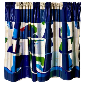 Nautical Striped Curtain Png 05252024 PNG image