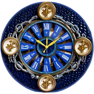 Nautical Theme Clock PNG 04292024