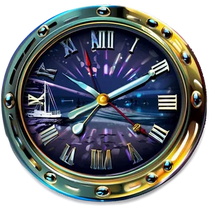 Nautical Theme Clock PNG Nxw