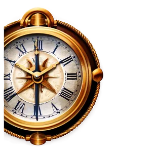 Nautical Theme Clock PNG Xat